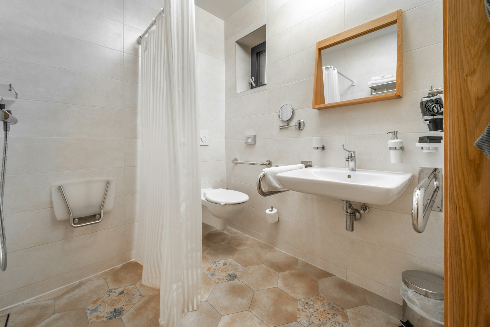 Interior of bathroom for the disabled or elderly people